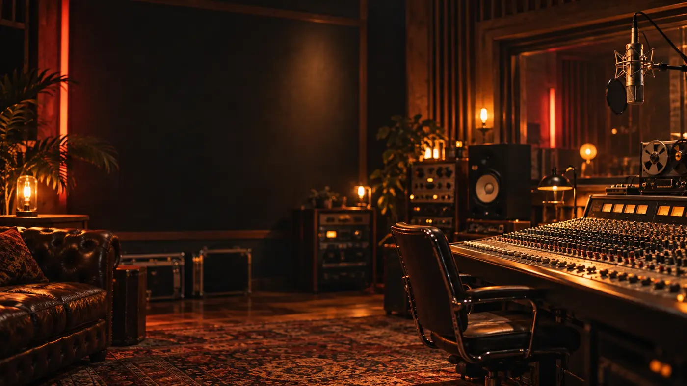 Dark studio atmosphere, original concept still
